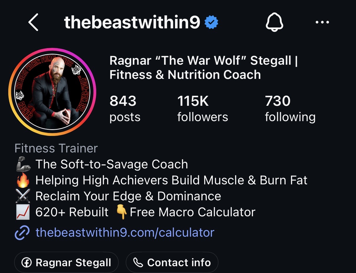 Ragnar Stegall, 115K followers